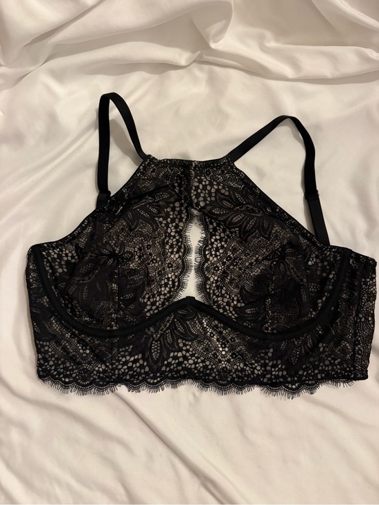 Victoria's Secret Other - Like New Victoria's Secret Very Sexy Black Lace Unlined Plunge High Neck Bra